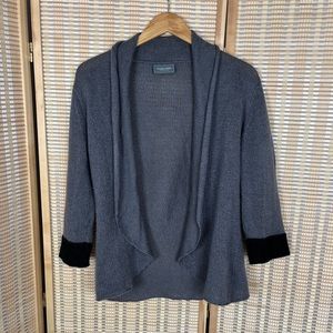 Wooden Ships Wool Blend Cardigan Gray Black